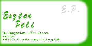 eszter peli business card